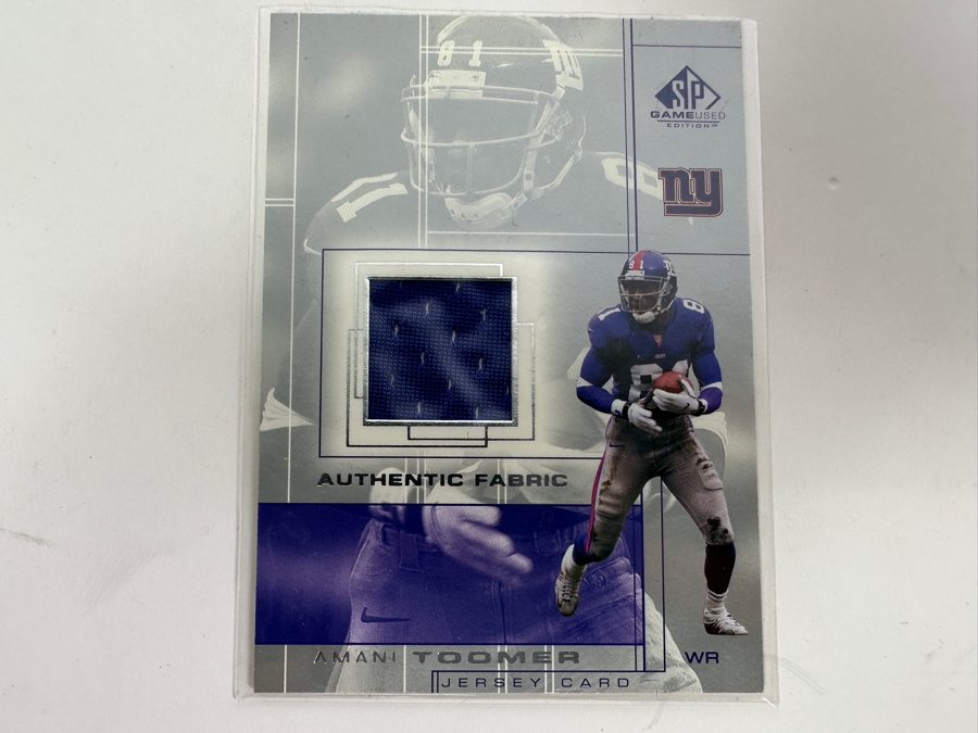Upper Deck SP 2001 Amani Toomer New York Giants Game-Used Jersey Football Card [Photo 1]