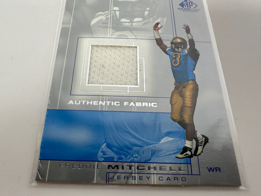 Upper Deck SP 2001 Freddie Mitchell UCLA Game-Used Jersey Football Card [Photo 2]