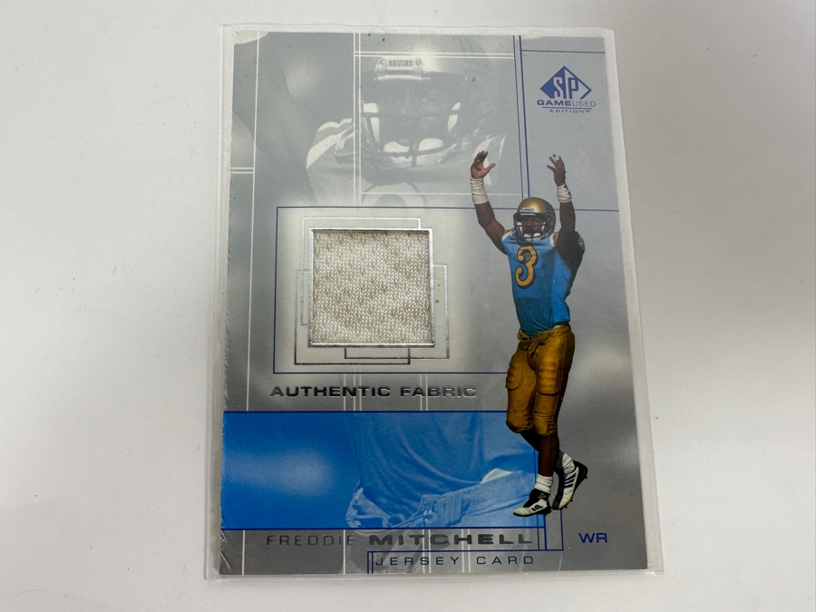 Upper Deck SP 2001 Freddie Mitchell UCLA Game-Used Jersey Football Card [Photo 1]