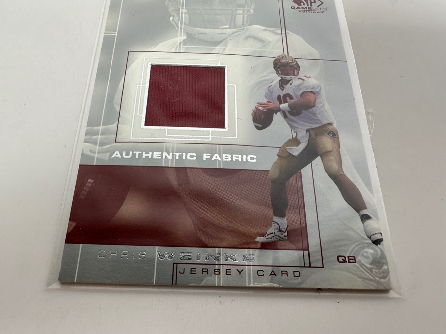 Upper Deck SP 2001 Chris Weinke Florida State Game-Used Jersey Football Card [Photo 2]