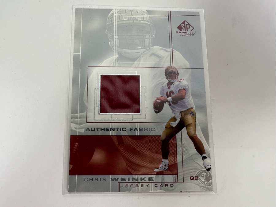 Upper Deck SP 2001 Chris Weinke Florida State Game-Used Jersey Football Card [Photo 1]