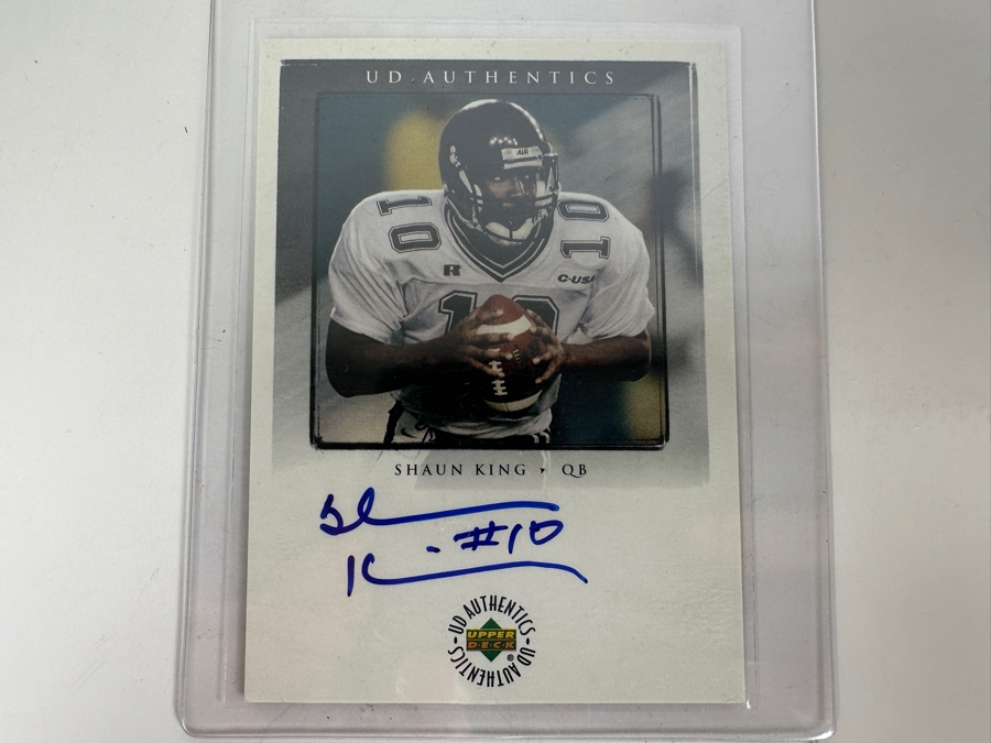 Upper Deck 1999 Shaun King Autographed Football Card [Photo 2]