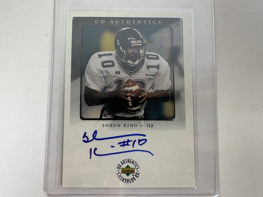 Upper Deck 1999 Shaun King Autographed Football Card [Photo 1]