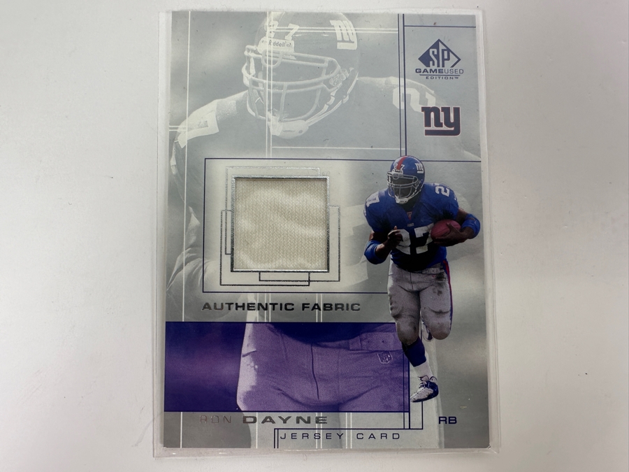 Upper Deck SP 2001 Ron Dayne New York Giants Game-Used Jersey Football Card [Photo 1]