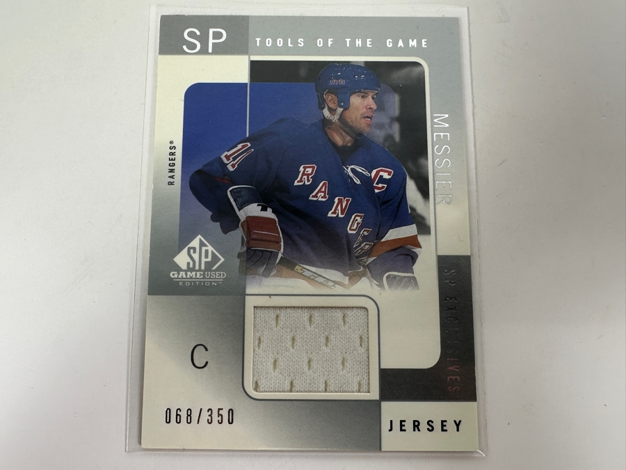 Upper Deck SP 2001 Mark Messier New York Rangers Game-Used Jersey Limited Edition Hockey Card Numbered 68 Of 350 [Photo 1]