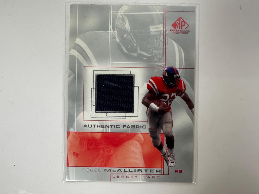 Upper Deck 2001 Deuce McAllister Ole Miss University of Mississippi Game-Used Jersey Football Card [Photo 1]