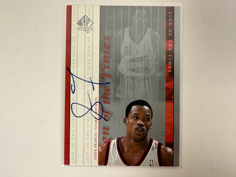 Upper Deck SP 2000 Steve Francis Autographed Houston Rockets NBA Basketball Card [Photo 1]