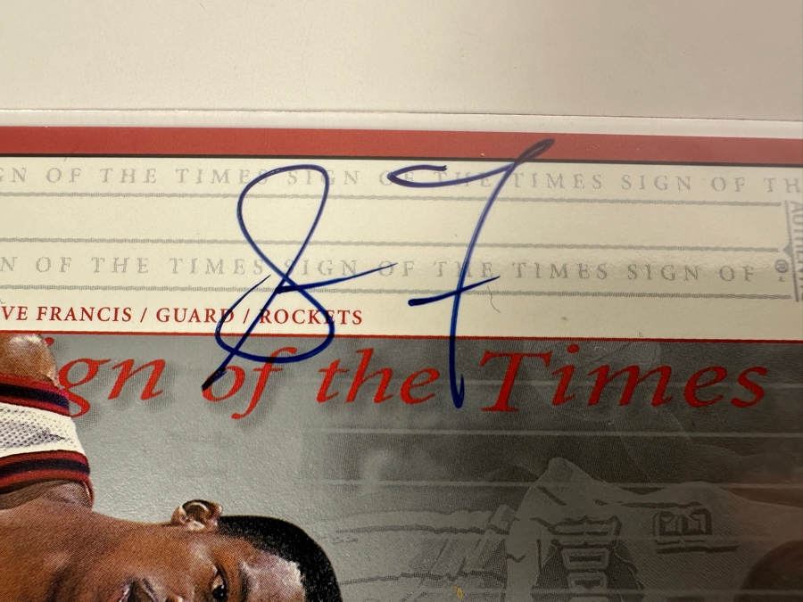 Upper Deck SP 2000 Steve Francis Autographed Houston Rockets NBA Basketball Card [Photo 2]