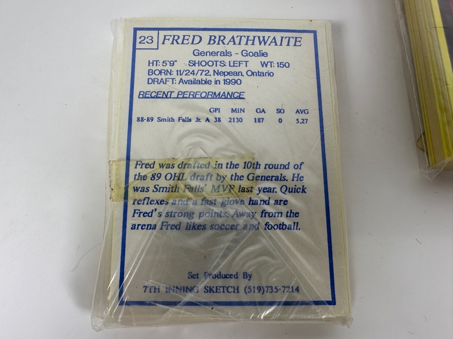 3 Packs Of 1989 Hockey Cards By 7th Inning Sketch Oshawa Generals Eric Lindros [Photo 4]