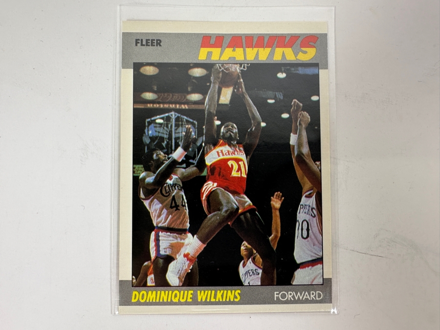 1987 Fleer #118 Dominique Wilkins Atlanta Hawks NBA Basketball Card