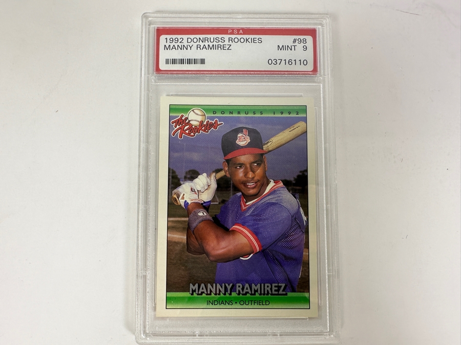 1992 Donruss Rookies Manny Ramirez PSA Graded 9 [Photo 1]