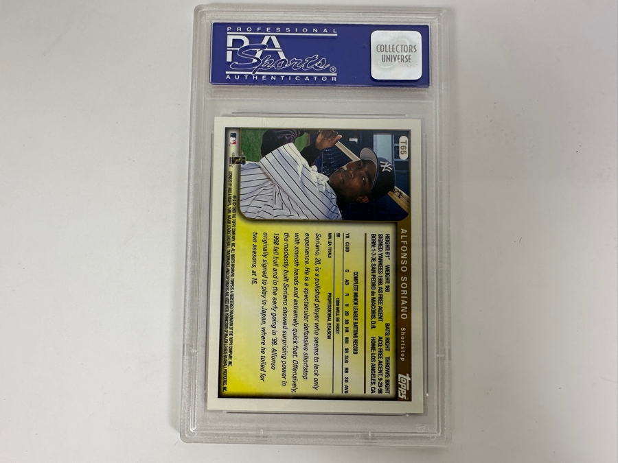 1999 Topps Traded #T65 Alfonso Soriano PSA Graded 9 [Photo 2]