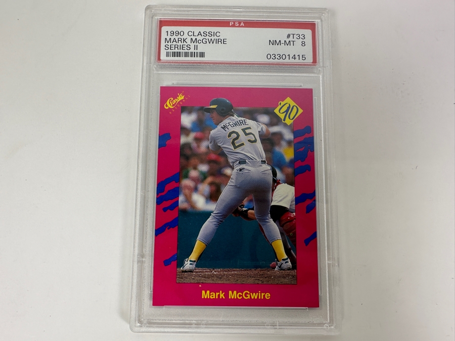 1990 Classic Mark McGwire Series II #T33 PSA Graded 8 [Photo 1]