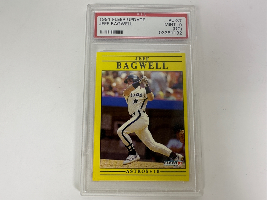 1991 Fleer Update Jeff Bagwell #U-87 PSA Graded 9 [Photo 1]