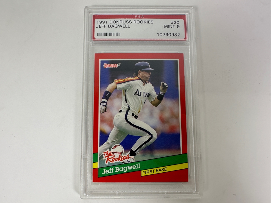 1991 Donruss Rookies Jeff Bagwell #30 PSA Graded 9 [Photo 1]