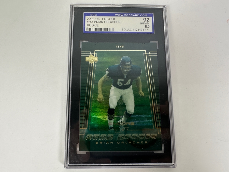 2000 Upper Deck Encore #251 Brian Urlacher Rookie Card SGC Graded 8.5 [Photo 1]