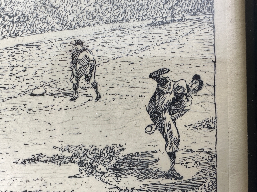 Framed Print Of The 1903 First Modern Major League Baseball World's Series Game Between The Bostons And The Pittsburghs By Empire Box Corporation 10 X 8 [Photo 8]