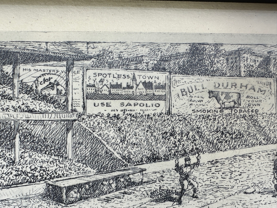 Framed Print Of The 1903 First Modern Major League Baseball World's Series Game Between The Bostons And The Pittsburghs By Empire Box Corporation 10 X 8 [Photo 10]