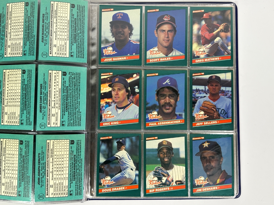 1986 Donruss The Rookies Baseball Cards: Bo Jackson, Barry Bonds, Jose Canseco, Wally Joyner, Bobby Bonilla & More 54 Rookie Cards Total Plus Upper Deck 1990 Baseball Heroes Nolan Ryan Cards 18 Cards - Total Of 72 Cards - See Photos [Photo 9]