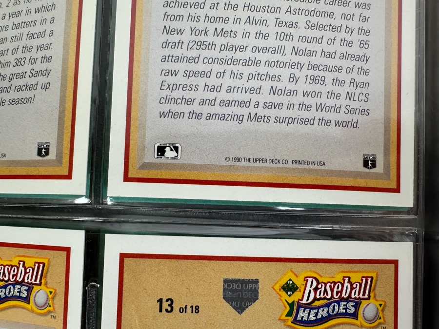 1986 Donruss The Rookies Baseball Cards: Bo Jackson, Barry Bonds, Jose Canseco, Wally Joyner, Bobby Bonilla & More 54 Rookie Cards Total Plus Upper Deck 1990 Baseball Heroes Nolan Ryan Cards 18 Cards - Total Of 72 Cards - See Photos [Photo 17]