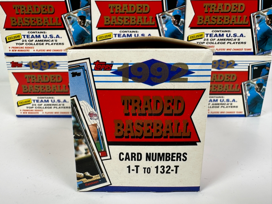 1992 Topps Traded Baseball Cards Box Sets - Each Contains 25 Of America's Top College Players & Rookie Cards - Total Of 9 Sets Of Cards [Photo 3]