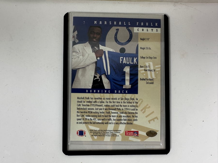1994 Upper Deck Football Cards With Marshall Faulk Rookie Card [Photo 3]