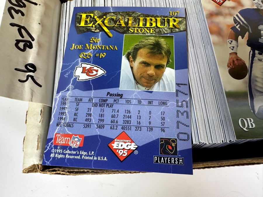 1995 Collector's Edge Football Cards [Photo 5]