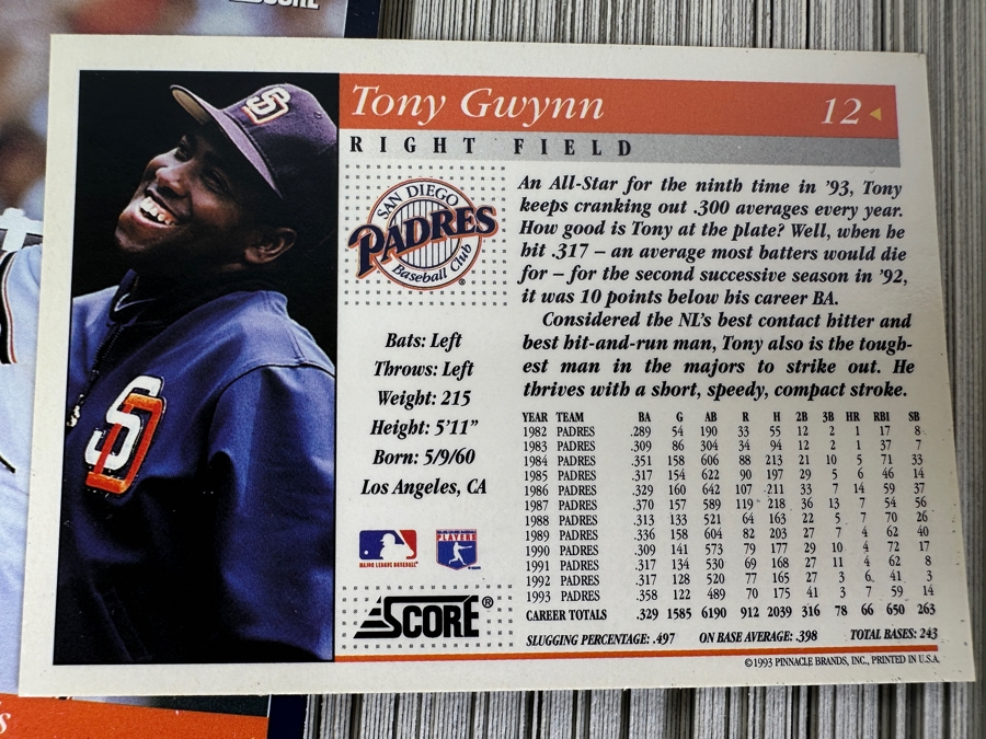 1993 Score Baseball Cards [Photo 5]