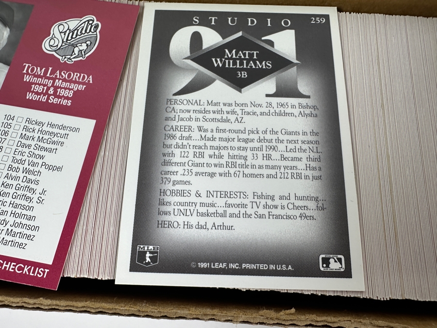 1991 Leaf Baseball Cards [Photo 5]