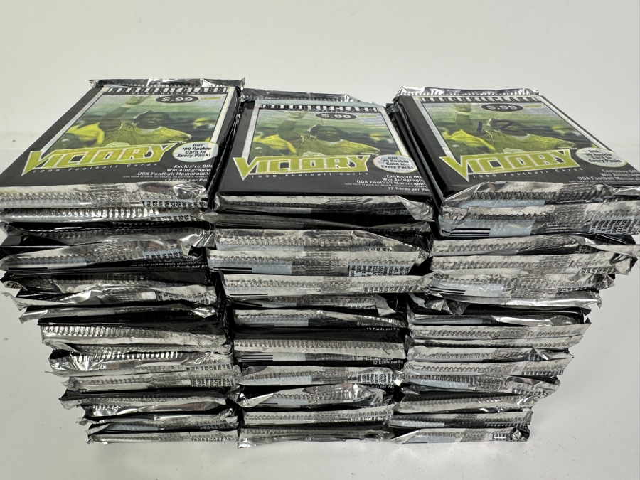 Factory Sealed 1999 Upper Deck Victory Football Cards 1999 Rookie Class With Ricky Williams - 12 Cards Per Pack - 56 Unopened Packs [Photo 5]