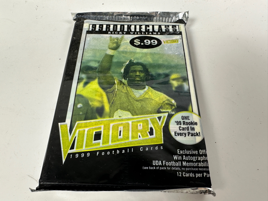 Factory Sealed 1999 Upper Deck Victory Football Cards 1999 Rookie Class With Ricky Williams - 12 Cards Per Pack - 56 Unopened Packs [Photo 7]