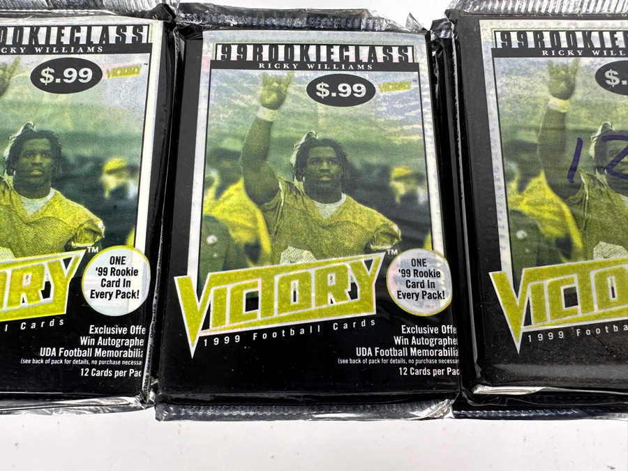 Factory Sealed 1999 Upper Deck Victory Football Cards 1999 Rookie Class With Ricky Williams - 12 Cards Per Pack - 56 Unopened Packs [Photo 4]