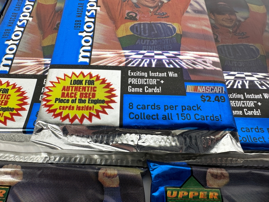 Factory Sealed Upper Deck 1998 NASCAR Motorsports Cards - 8 Cards Per Pack - 13 Unopened Packs [Photo 3]