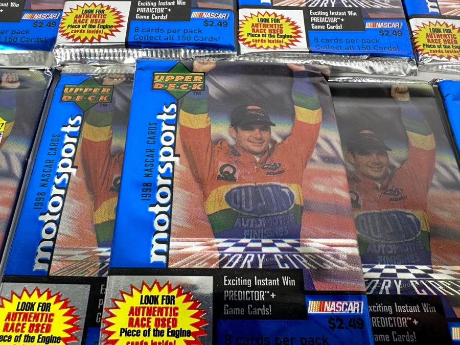 Factory Sealed Upper Deck 1998 NASCAR Motorsports Cards - 8 Cards Per Pack - 13 Unopened Packs [Photo 4]