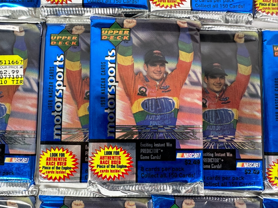 Factory Sealed Upper Deck 1998 NASCAR Motorsports Cards - 8 Cards Per Pack - 13 Unopened Packs [Photo 2]