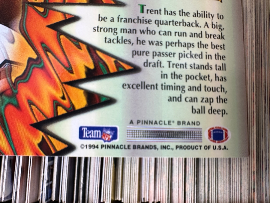 1994 Pinnacle Football Cards [Photo 5]