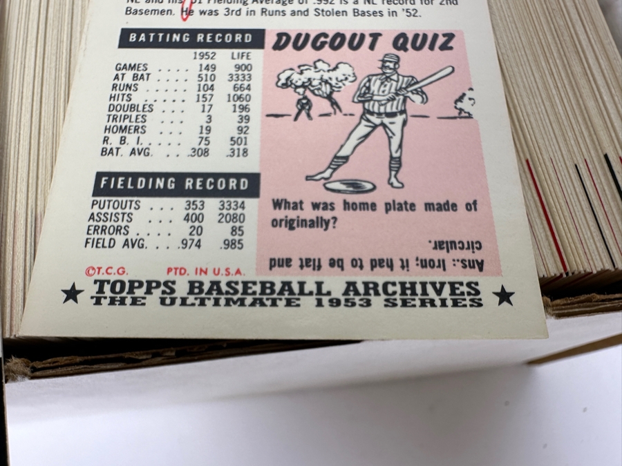 Topps Baseball Archives The Ultimate 1953 Series Reprint MLB Baseball Cards [Photo 4]