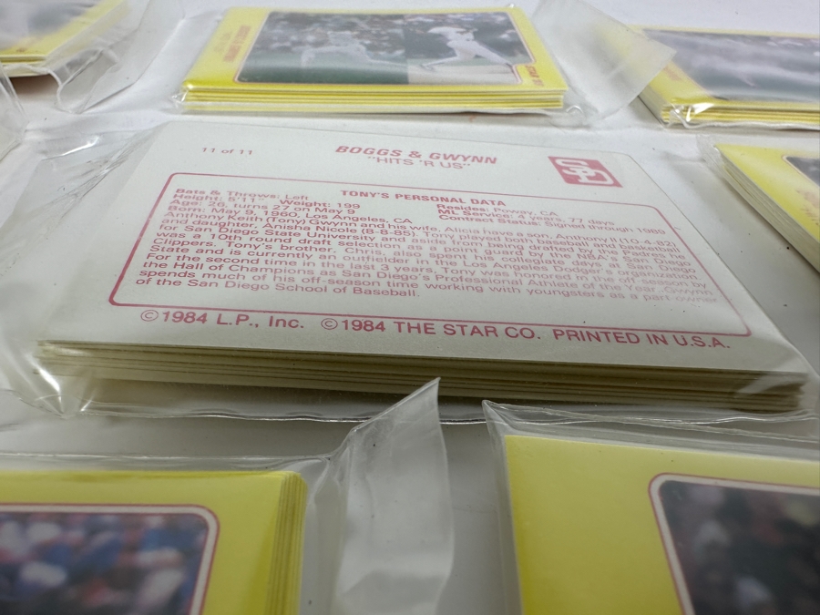 Rare 1988 Star Factory Sealed Wade Boggs & Tony Gwynn 'Hits 'R Us' 11 Card Packs - 8 Sealed Packs [Photo 6]