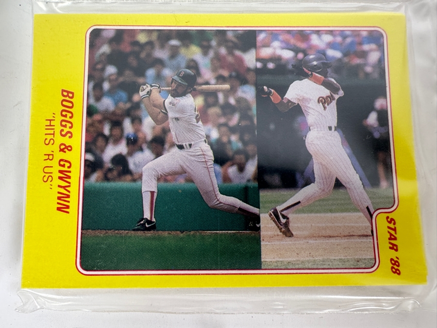 Rare 1988 Star Factory Sealed Wade Boggs & Tony Gwynn 'Hits 'R Us' 11 Card Packs - 8 Sealed Packs [Photo 3]