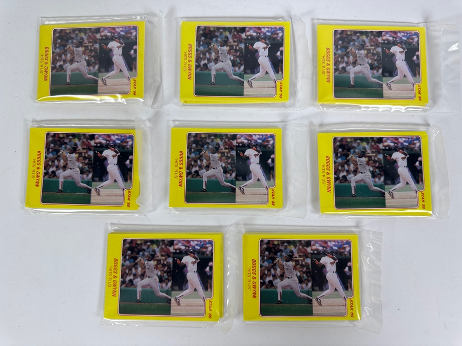 Rare 1988 Star Factory Sealed Wade Boggs & Tony Gwynn 'Hits 'R Us' 11 Card Packs - 8 Sealed Packs