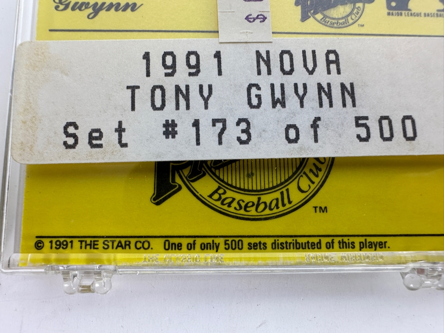 Rare 1991 Nova Tony Gwynn San Diego Padres Baseball Cards Set 173 Of 500 [Photo 4]