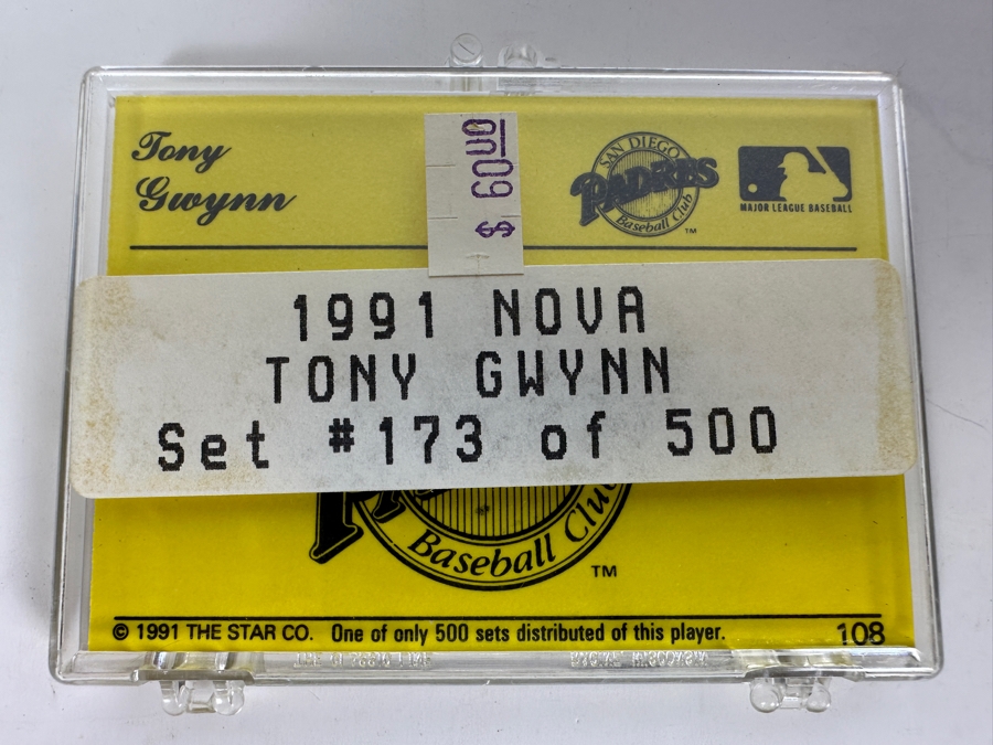 Rare 1991 Nova Tony Gwynn San Diego Padres Baseball Cards Set 173 Of 500 [Photo 3]