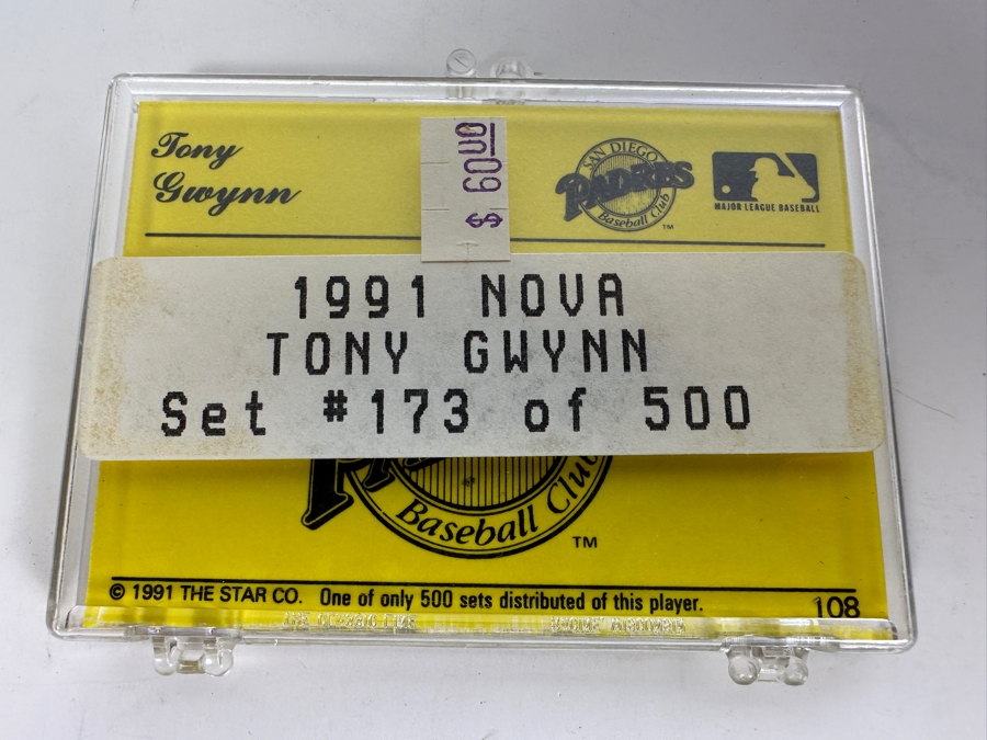 Rare 1991 Nova Tony Gwynn San Diego Padres Baseball Cards Set 173 Of 500 [Photo 5]