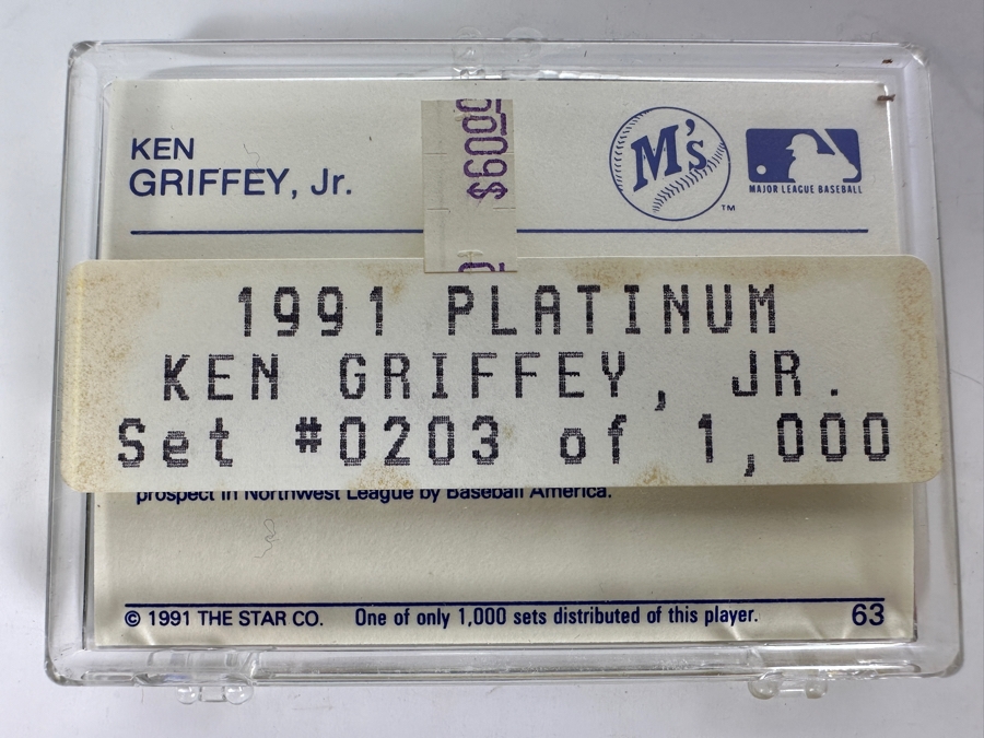 Rare Star 1991 Platinum Ken Griffey, Jr. Baseball Cards 203 Of 1,000 [Photo 2]