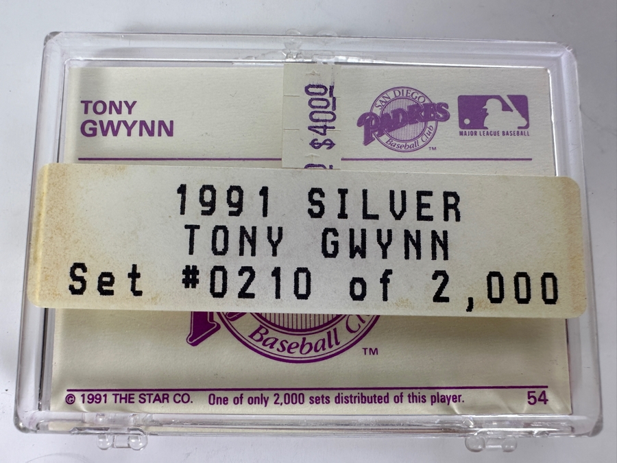 Rare Star 1991 Silver Tony Gwynn Baseball Cards 210 Of 2,000 [Photo 2]