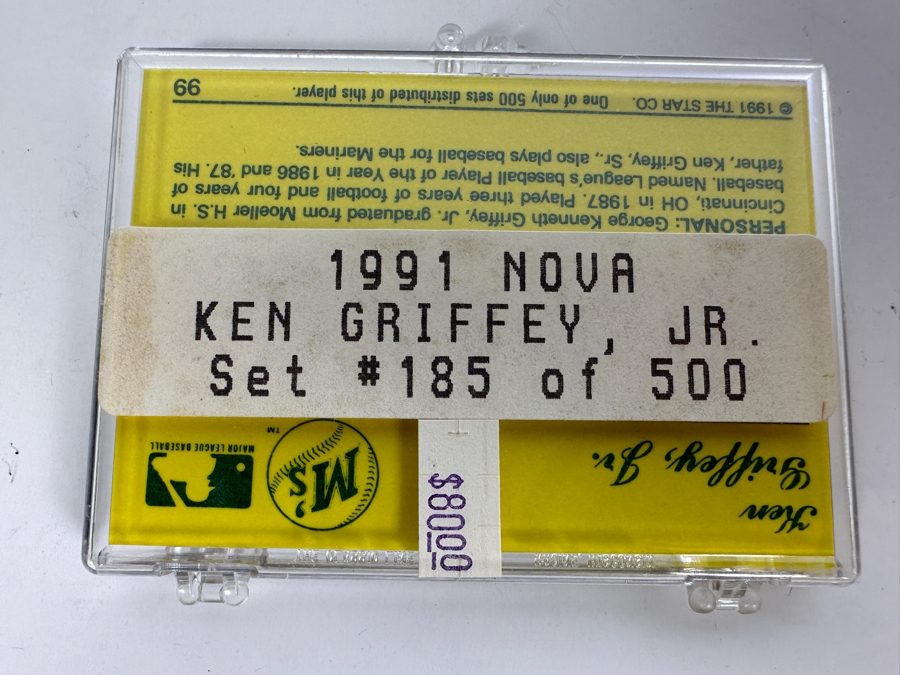 Rare Star 1991 Nova Ken Griffey, Jr. Baseball Cards 185 Of 500 [Photo 2]