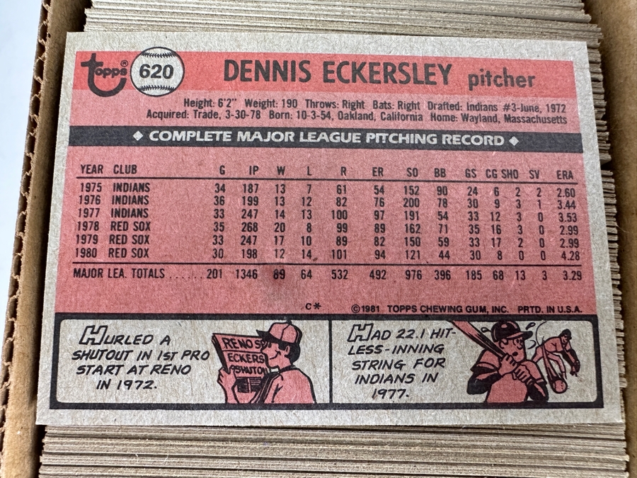 1981 Topps MLB Baseball Cards - Look Up Values Of Cards In This Set [Photo 5]