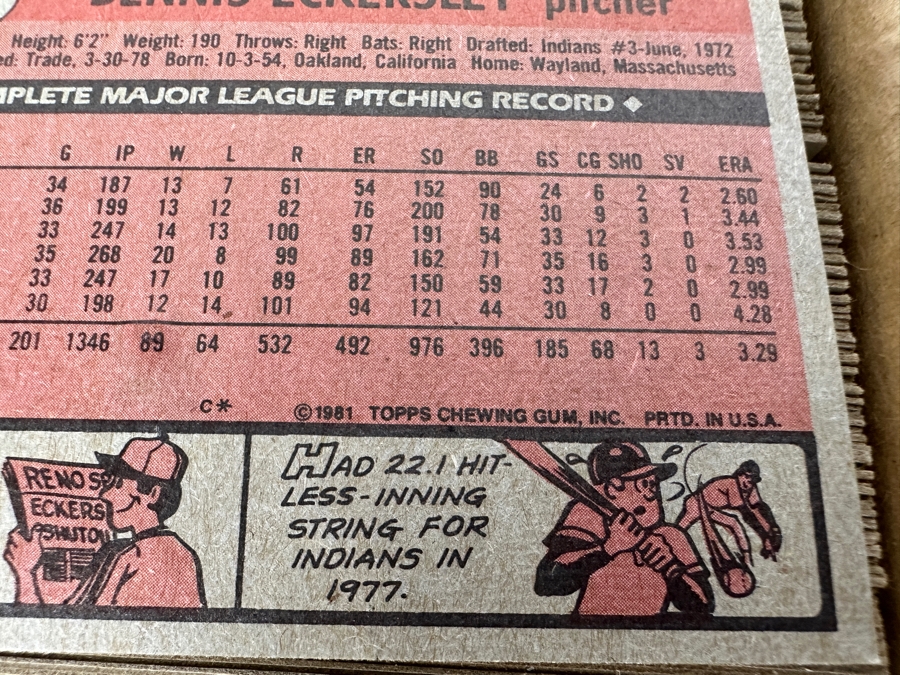 1981 Topps MLB Baseball Cards - Look Up Values Of Cards In This Set [Photo 6]