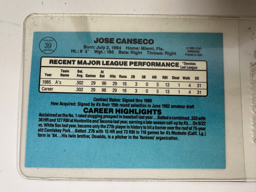 1986 Donruss MLB Baseball Cards [Photo 5]