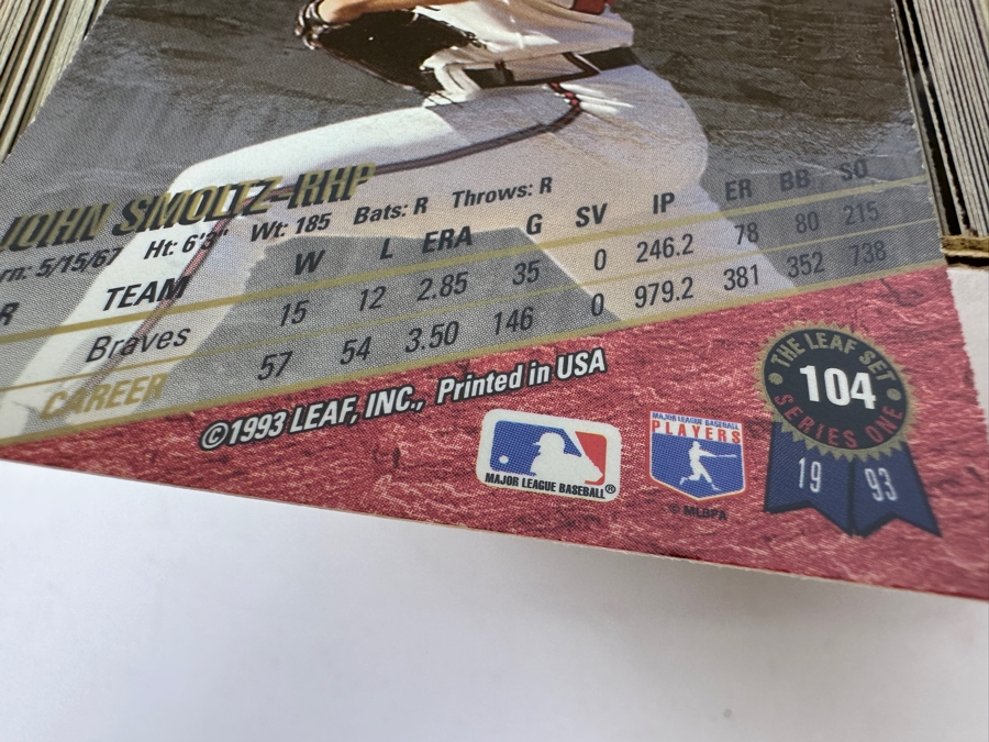 1993 Leaf Singles Series One MLB Baseball Cards [Photo 4]